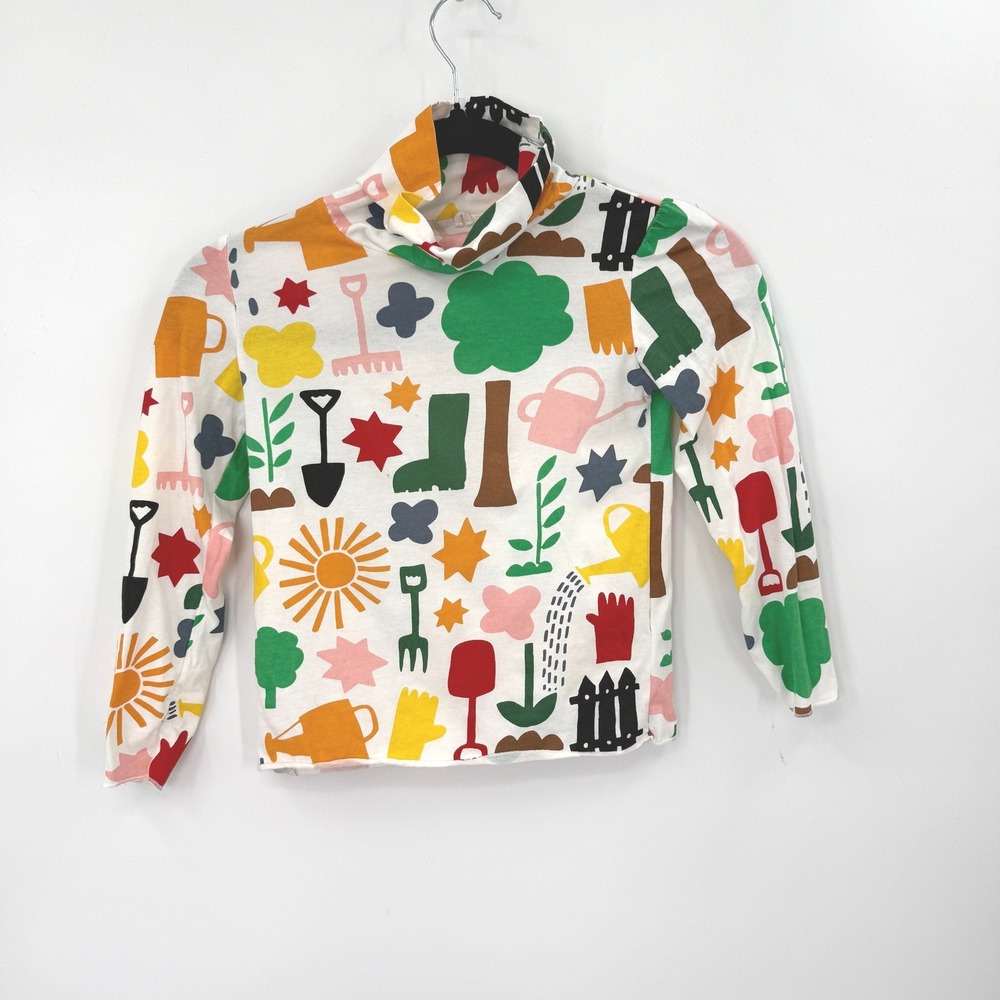Stella McCartney Garden Print Mockneck Kid 8 Colorful Kidcore Eco Organic Cotton